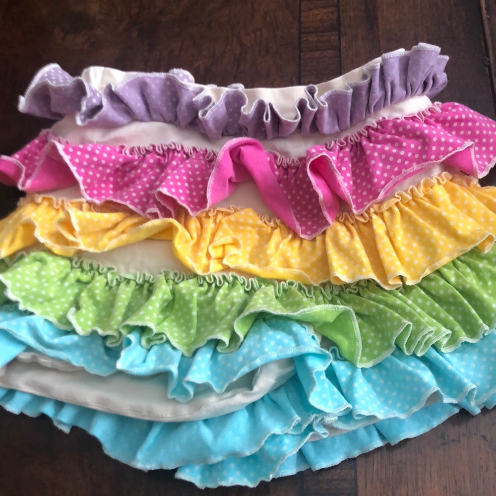 Mustard pie ruffle shorts